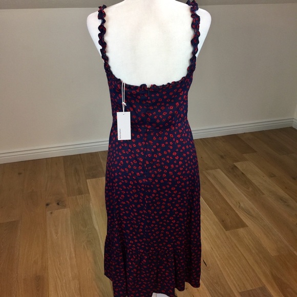 Reformation Granada Midi Dress in Virgil - Picture 6 of 8